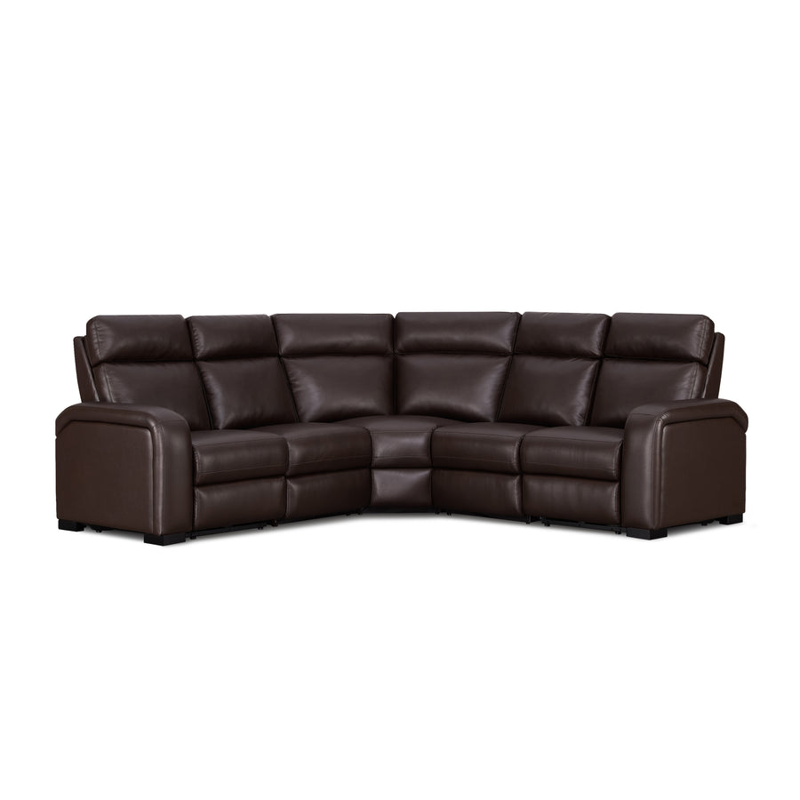 Comfort Supreme Power Recliner Sectional Sofa with Power Headrests, Drop Down Table, Reading Lights, AC Outlets and USB Charging Ports