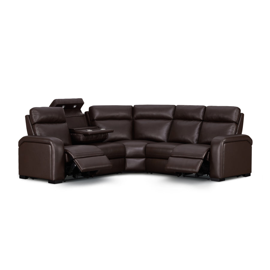 Leather corner discount power recliner sofa