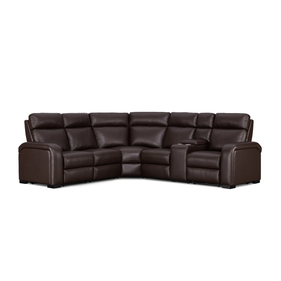 Comfort Supreme Power Recliner Sectional Sofa with Power Headrests, Drop Down Table, Reading Lights, AC Outlets and USB Charging Ports