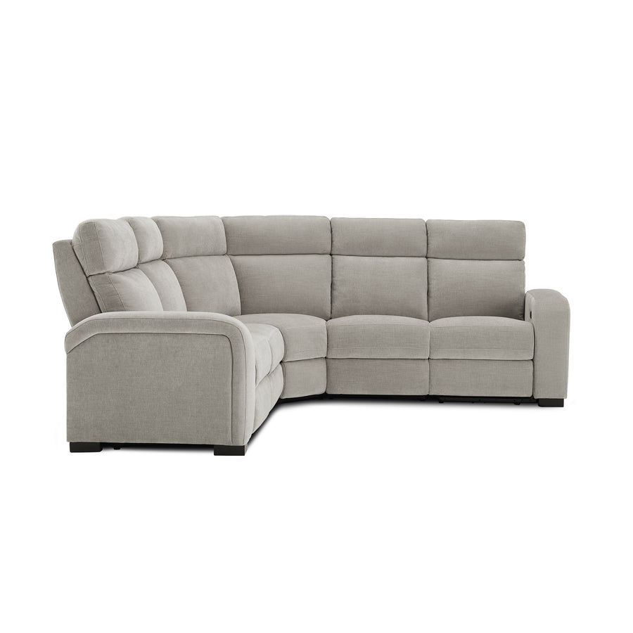 Comfort Supreme Power Recliner Sectional Sofa with Power Headrests, Drop Down Table, Reading Lights, AC Outlets and USB Charging Ports