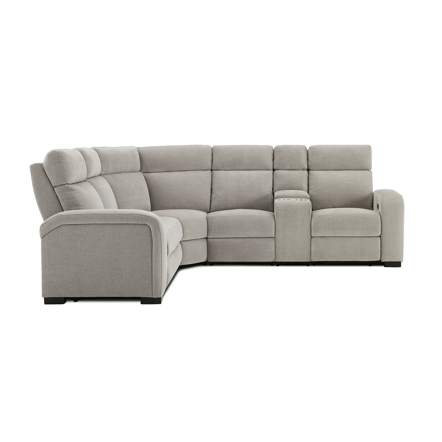 Comfort Supreme Power Recliner Sectional Sofa with Power Headrests, Drop Down Table, Reading Lights, AC Outlets and USB Charging Ports