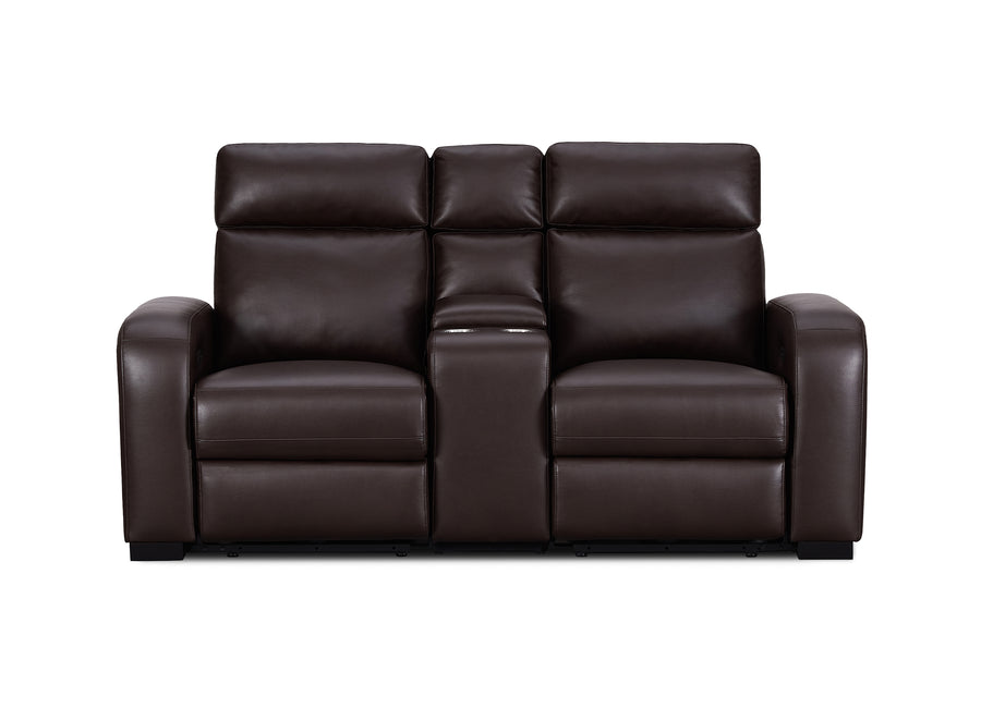 Comfort Supreme Power Recliner Loveseat Sofa with Power Headrests, Drop Down Table, Reading Lights, AC Outlets and USB Charging Ports