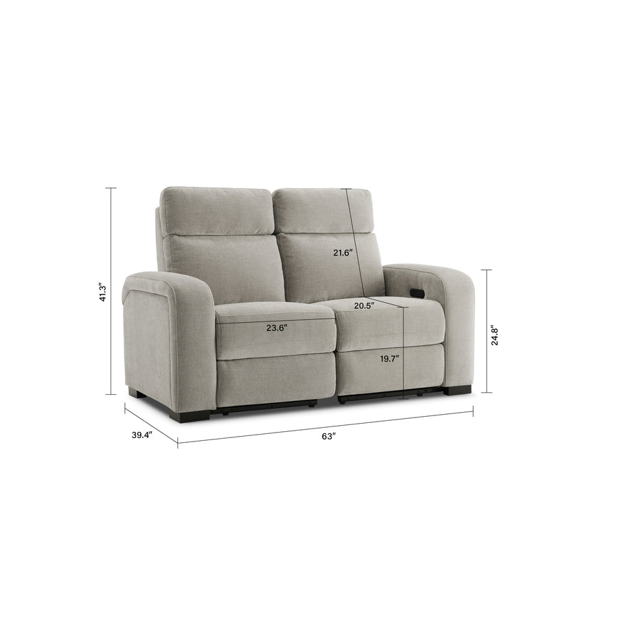 Comfort Supreme Power Recliner Loveseat with Power Headrests and USB Charging Ports