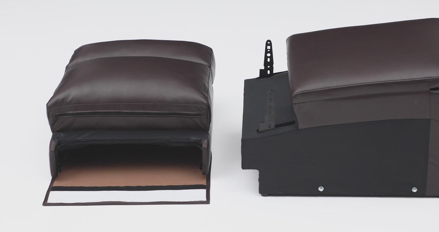 Power Reclining Sofa with Left Arm Chaise, Drop-Down Table, Reading Lights and USB Ports | Leather Alternative