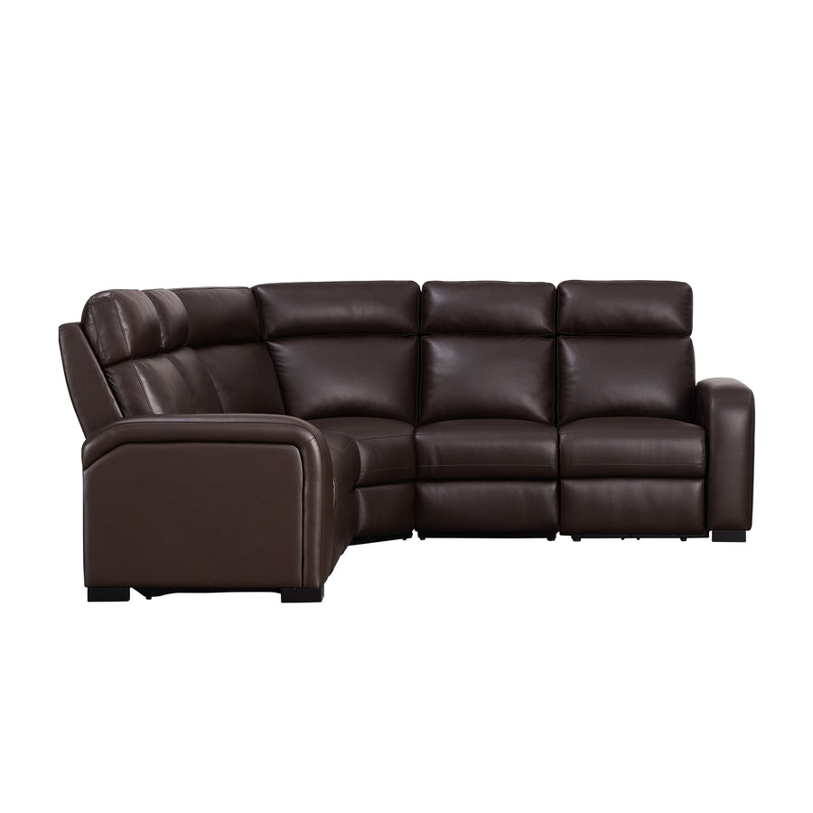 Comfort Supreme Power Recliner Sectional Sofa with Power Headrests, Drop Down Table, Reading Lights, AC Outlets and USB Charging Ports