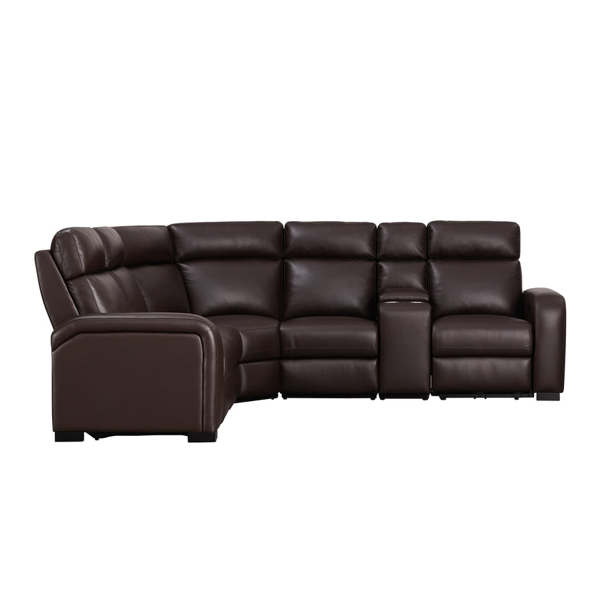 Comfort Supreme Power Recliner Sectional Sofa with Power Headrests, Drop Down Table, Reading Lights, AC Outlets and USB Charging Ports