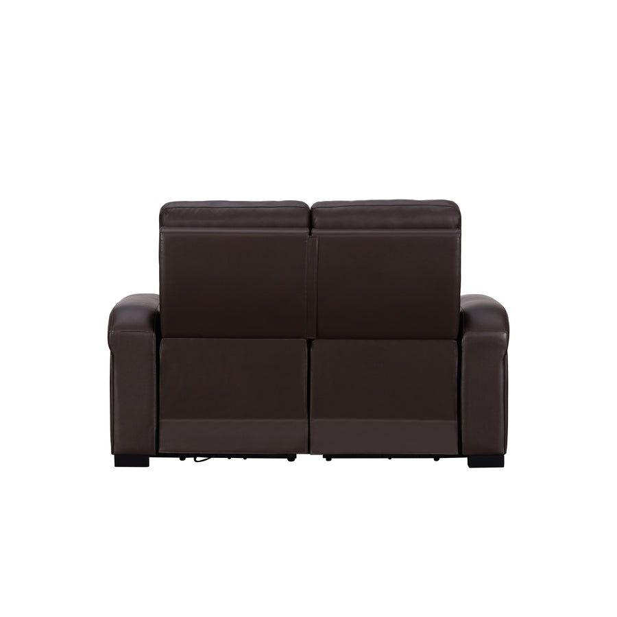 Comfort Supreme Power Recliner Loveseat Sofa with Power Headrests, Drop Down Table, Reading Lights, AC Outlets and USB Charging Ports