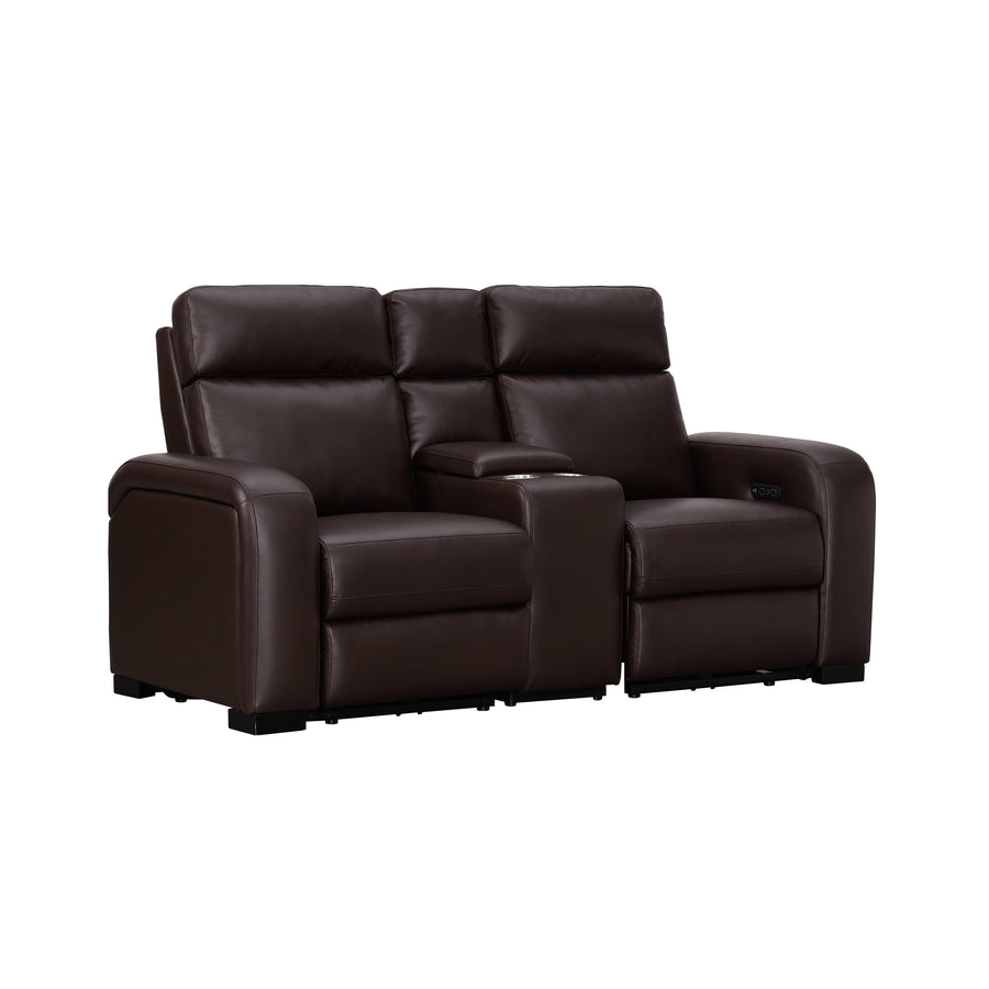 Comfort Supreme Power Recliner Loveseat Sofa with Power Headrests, Drop Down Table, Reading Lights, AC Outlets and USB Charging Ports