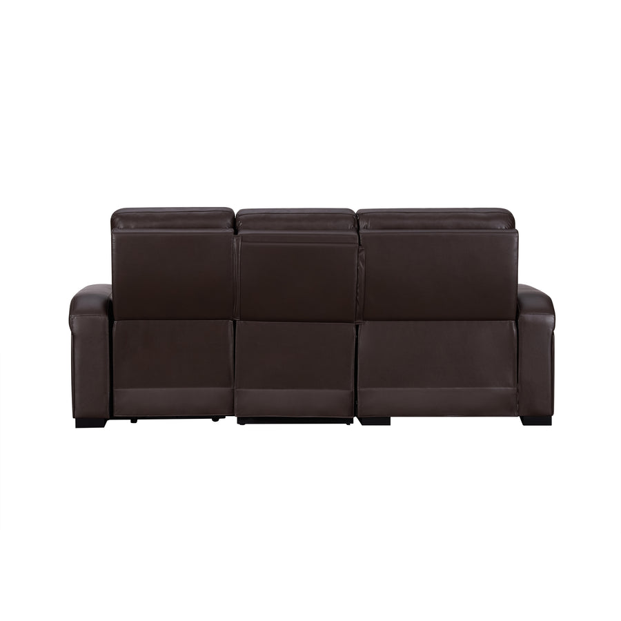 Comfort Supreme Power Recliner Sofa with Power Headrests, Drop Down Table, Reading Lights, AC Outlets and USB Charging Ports